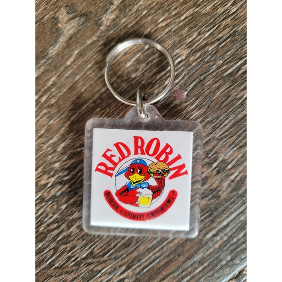 Red Robin Keychain Burger & Spirits Emporium Restaurant Promo Collectible - Picture 1 of 2